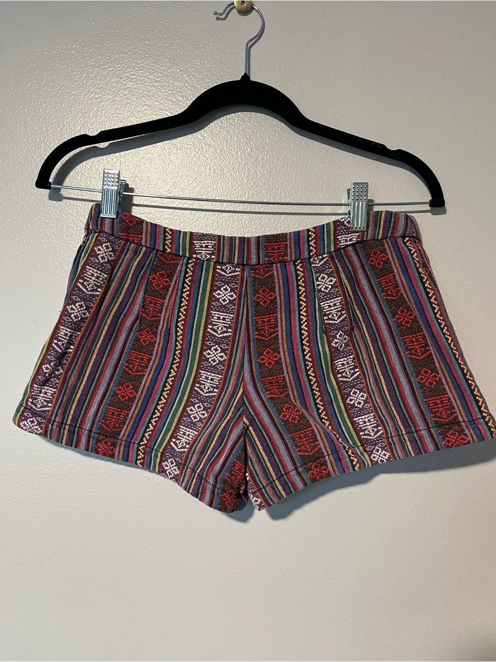 Free People Multicolor Striped Woven Shorts